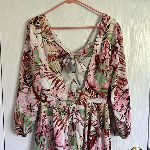 Pink Lily Where I Want To Be Tropical Printed Maxi Dress - Picture 11 of 12